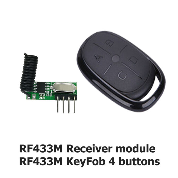 Remote Keyfob and Receiver RF433MHz module